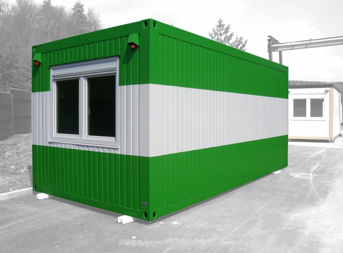 ABS intec - Technikcontainer Bürocontainer Fenster Außenanschluß zweifarbig Lackierung Slider e1661271410924 - Modulbau Container