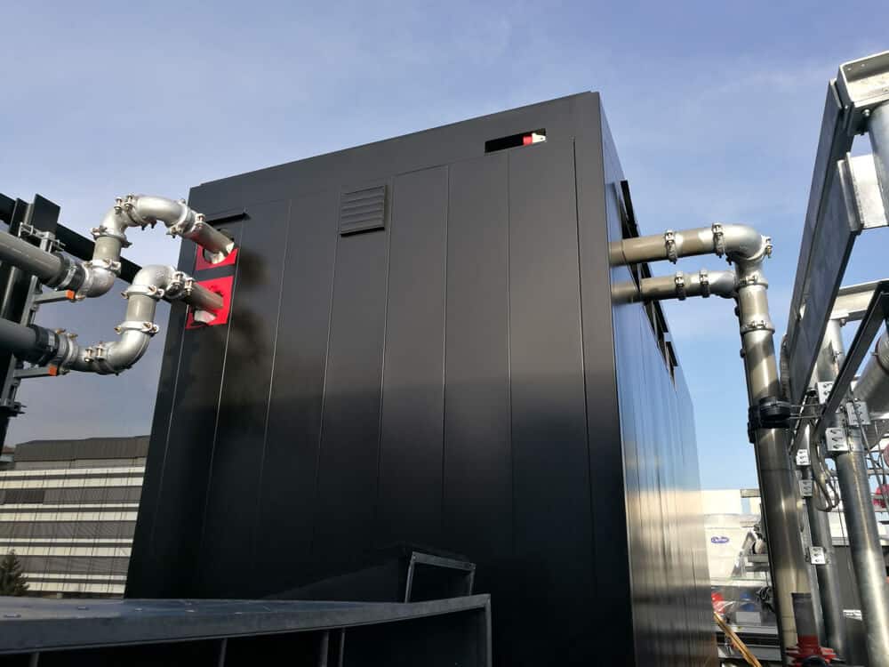 ABS intec - Technikcontainer Energie Container Haustechnik Kälteanlage aussen - BHKW-Container