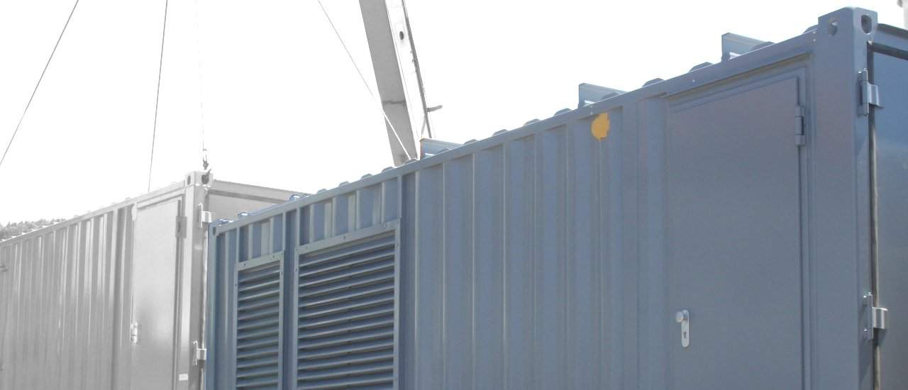 ABS intec - Technikcontainer Trafocontainer Verladung Wettergitter - EMSR-Container