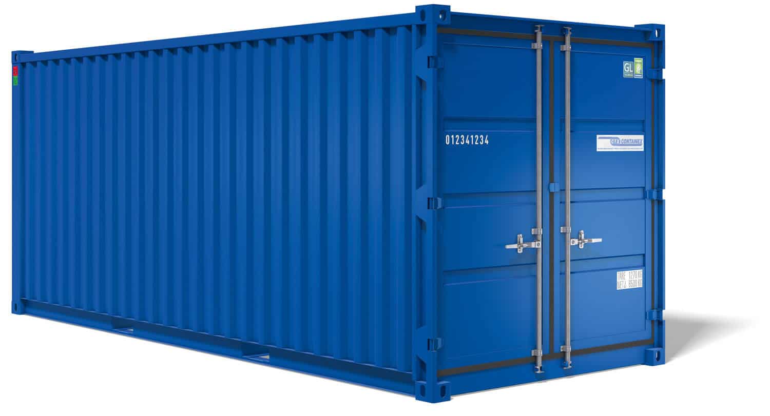 ABS intec - Technikcontainer 20ft Lagercontainer RAL 5010 Containex 3D Modell - Lagercontainer
