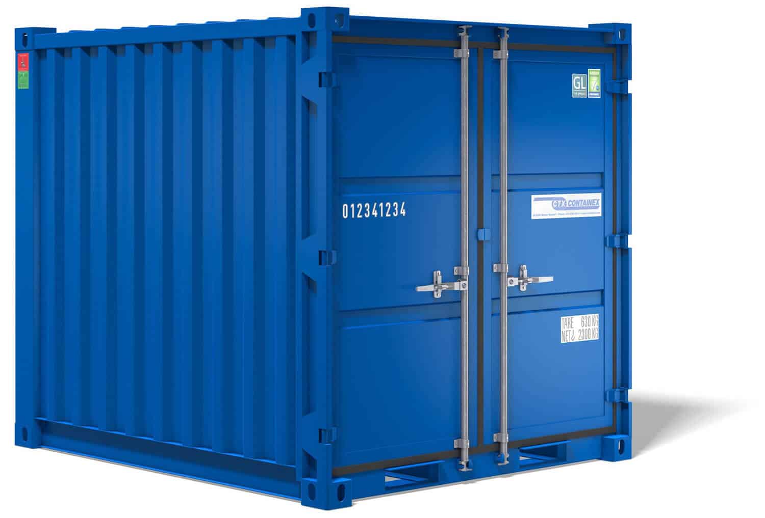 ABS intec - Technikcontainer 8ft Lagercontainer RAL 5010 Containex 3D Modell - Lagercontainer