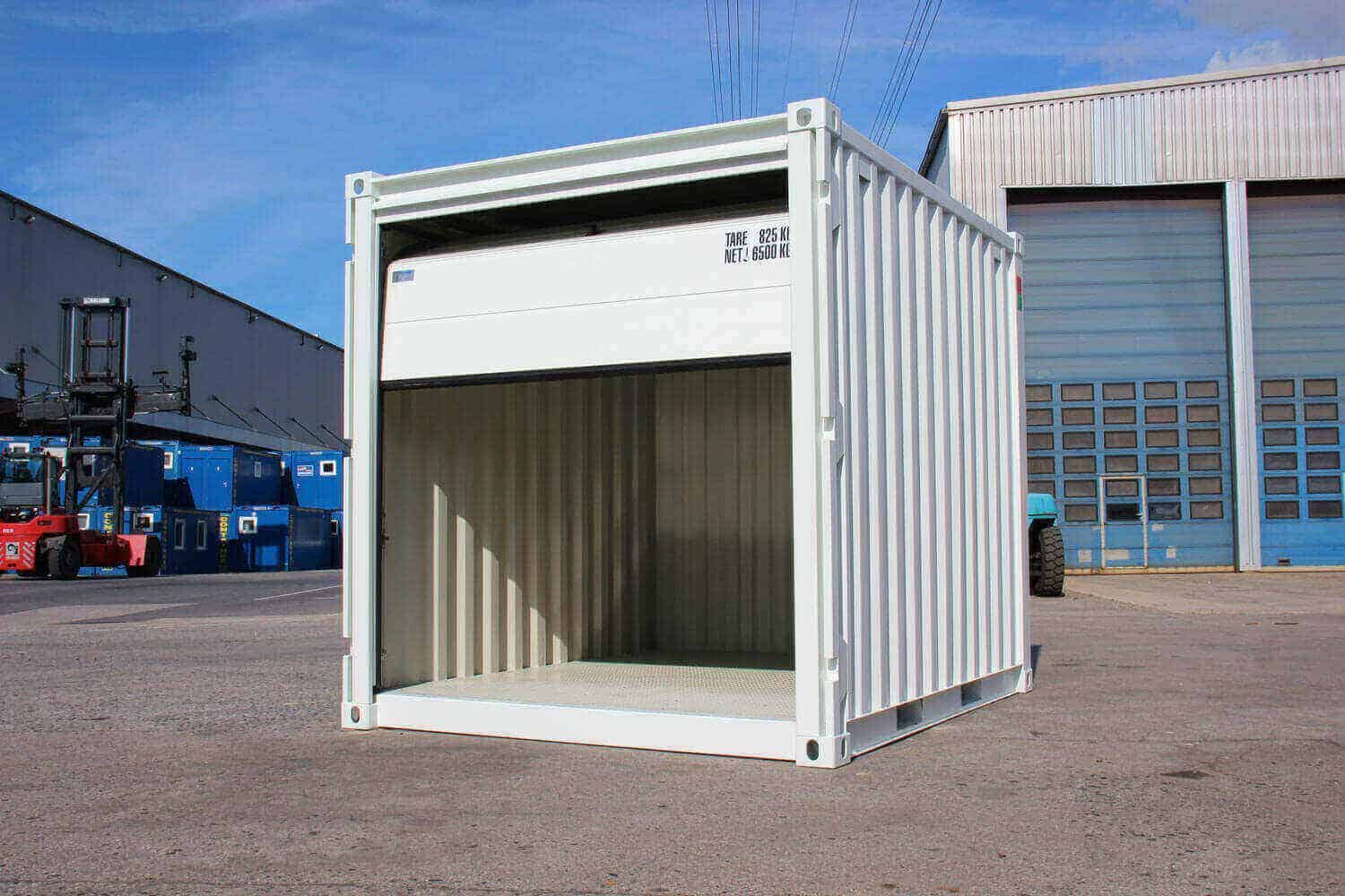 ABS intec - Technikcontainer Lagercontainer Selfstorage 10ft Rolltor Sektionaltor Containex - Lagercontainer