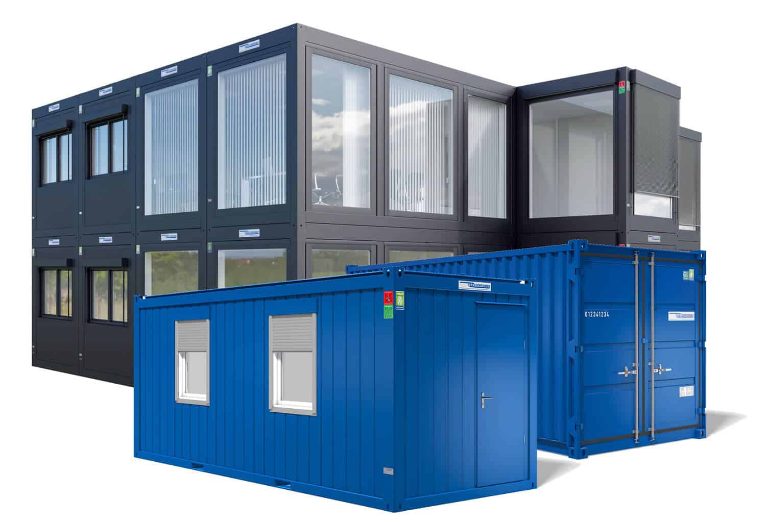 ABS intec - Technikcontainer Plus Line Anlage Buercontainer Lagercontainer Containex - Bürocontainer und Lagercontainer Übersicht